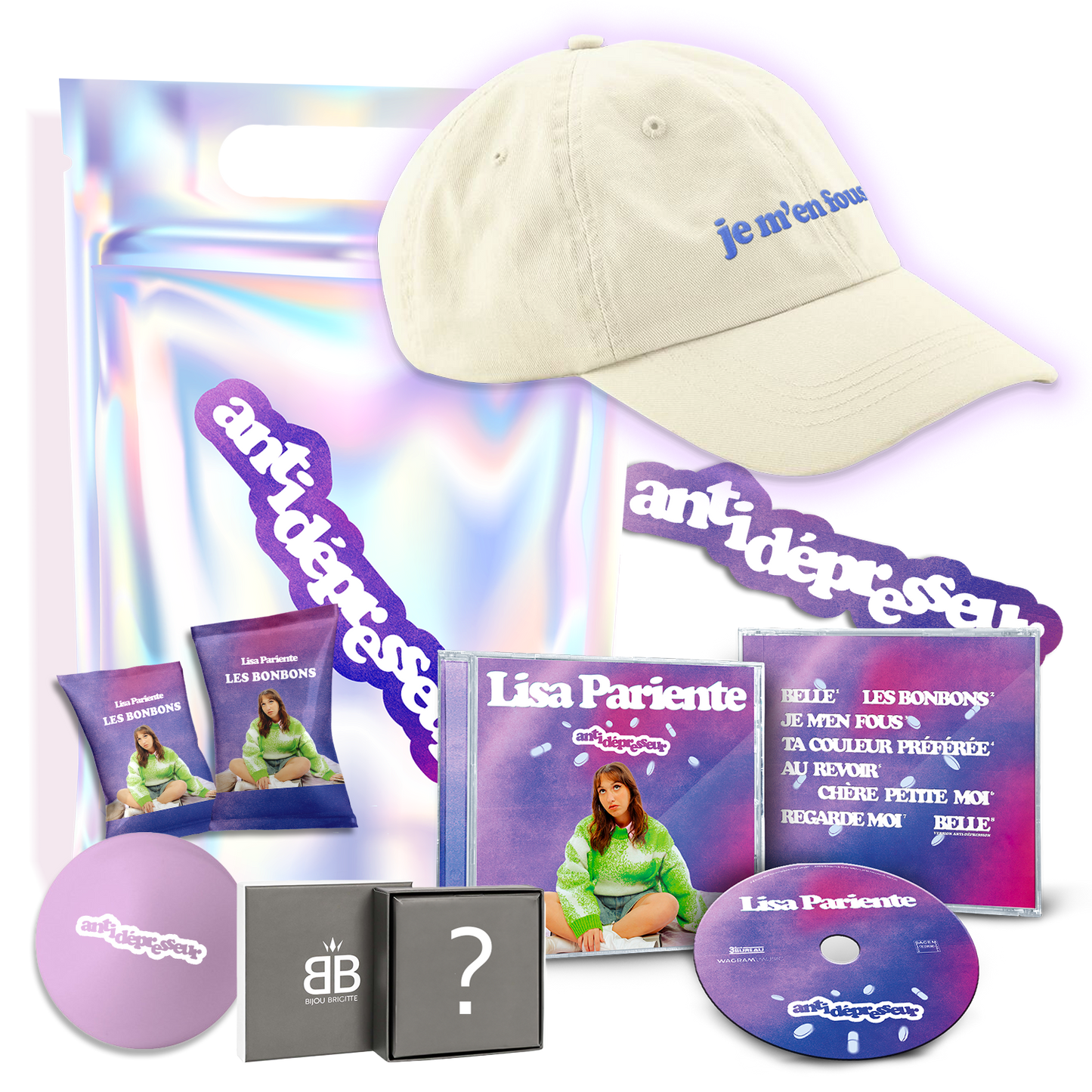 PACK “Anti-dépression (si ça va très mal)” | CD + Pochette Collector + Casquette | Lisa Pariente